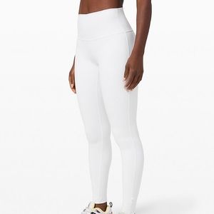 White Lulu lemon 🍋 high waist leggings